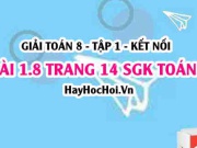 Bài 1.8 SGK Toán 8 tập 1 Kết nối tri thức